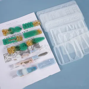 Заколка для волос неправильной формы, силиконовая форма, декоративное ремесло сделай сам, различные заколки, формы для эпоксидной смолы для украшений