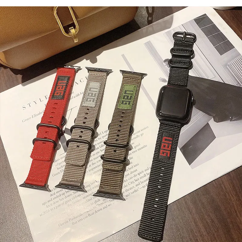 

Nylon Sport Watch Band For Iwatch 5 6 2 3 38mm 42mm Bracelet Loop Strap For Apple Watch 6 se 5 4 40mm 44mm Watchbands Wristbelt