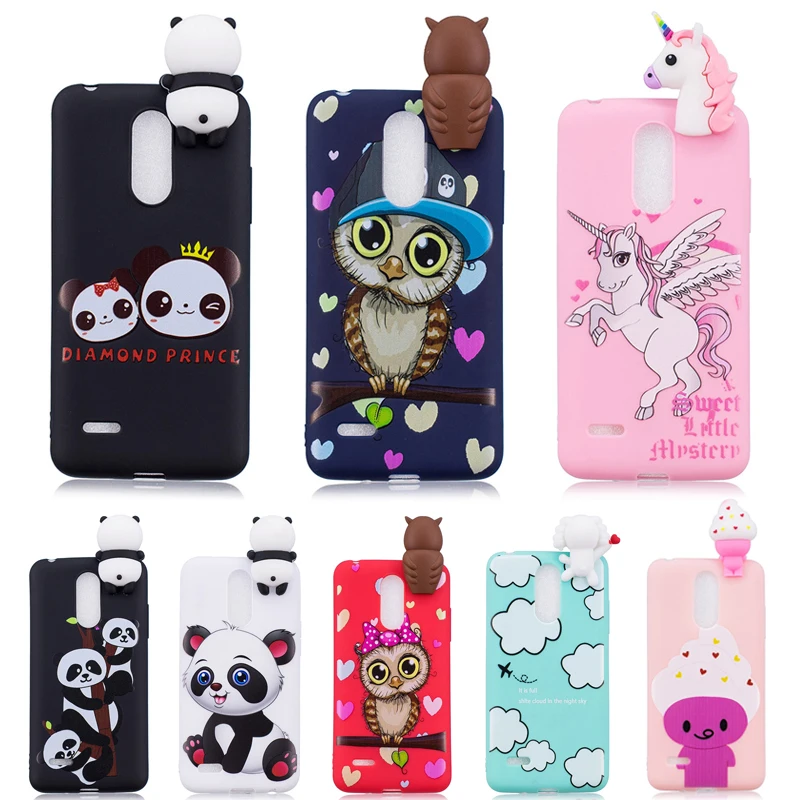 Мягкий Силиконовый ТПУ чехол 3D для LG K8 2017 милый с рисунком панды совы X240 K 8