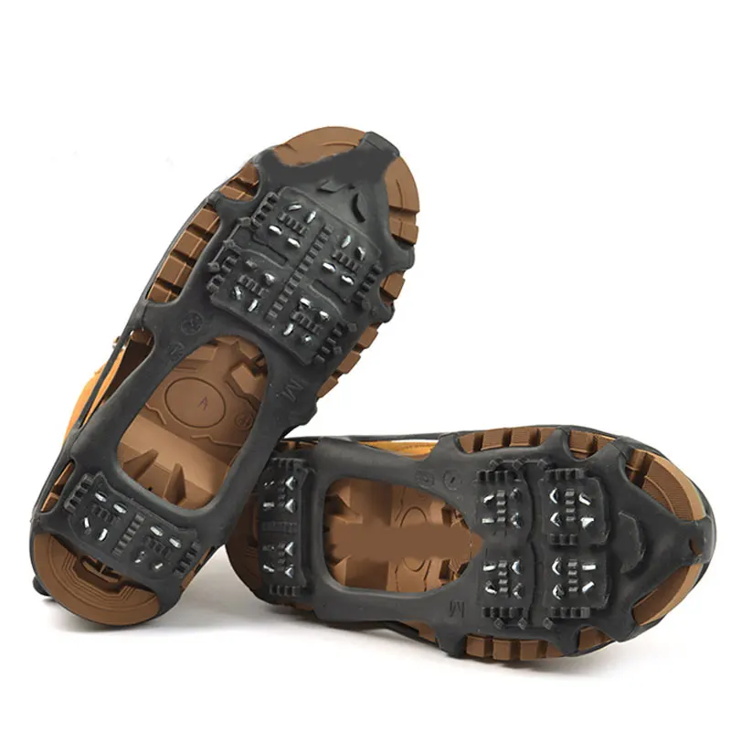 Нескользящая обувь для ходьбы зимняя с захватом 24 зубьями когтями шипами уличные