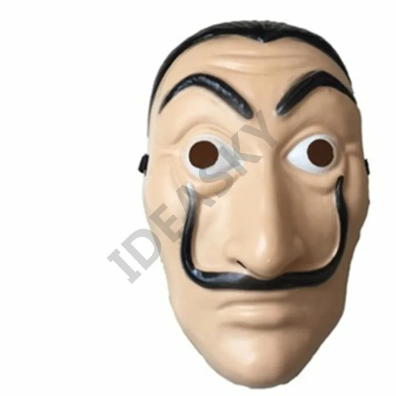 Salvador Dali Косплей фильм маска деньги Heist The House of Papel костюмы на Хэллоуин для мужчин маска для лица для взрослых детей