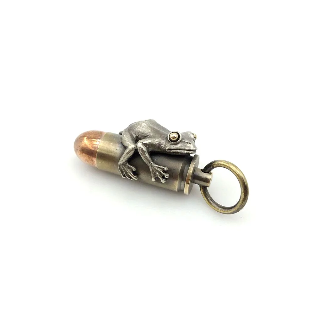 Наружная экстренная Выживание EDC белая латунная лягушка фотобутылка контейнер