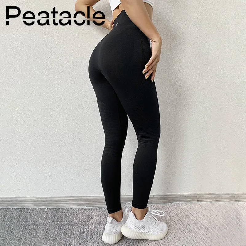 Peatacle, леггинсы для фитнеса, спортивные штаны для йоги, женские желтые колготки, женские спортивные штаны для спортзала, Акула, пуш-ап, резинка на попе