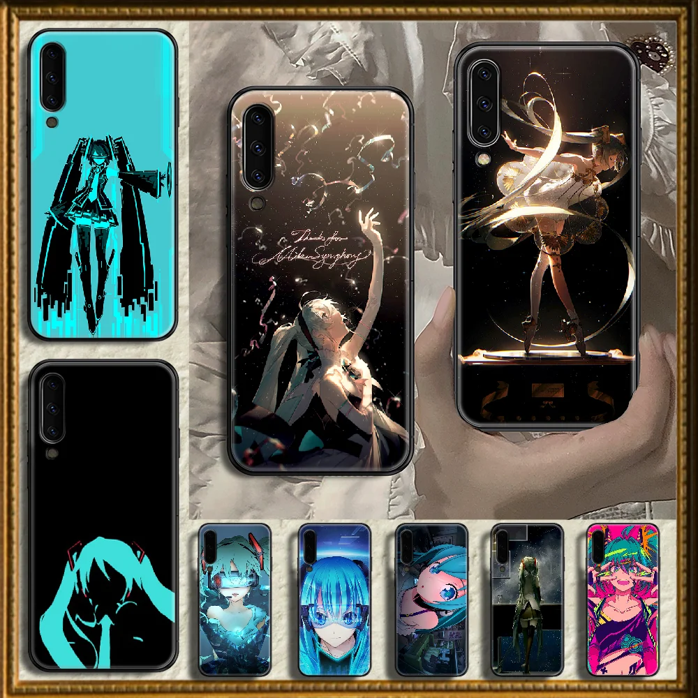 

Cartoon Mikus cute Phone case For Samsung Galaxy A 3 5 7 8 10 20 21 30 40 50 51 70 71 E S 2016 2018 4G black tpu funda trend