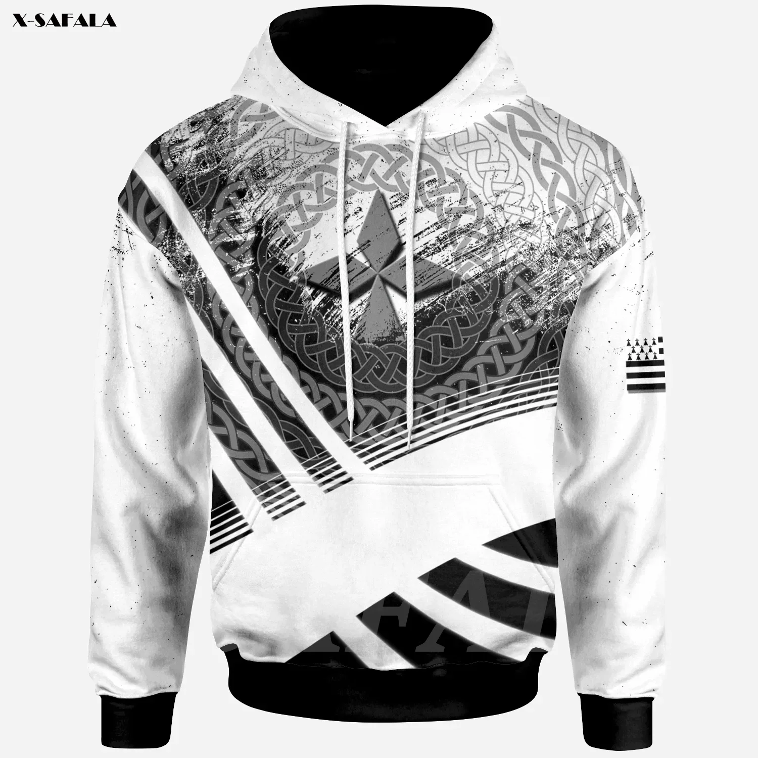 Толстовка мужская с 3D принтом пуловер на молнии свитшот Джерси спортивные