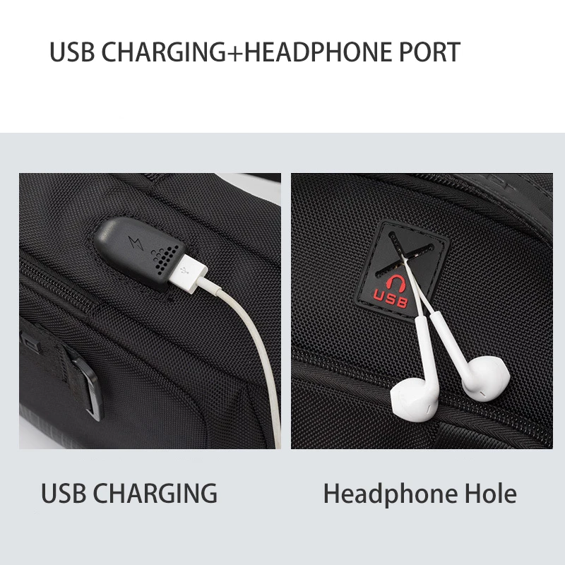 Мужская сумка-Кроссбоди с технологией RFID Повседневная Водонепроницаемая