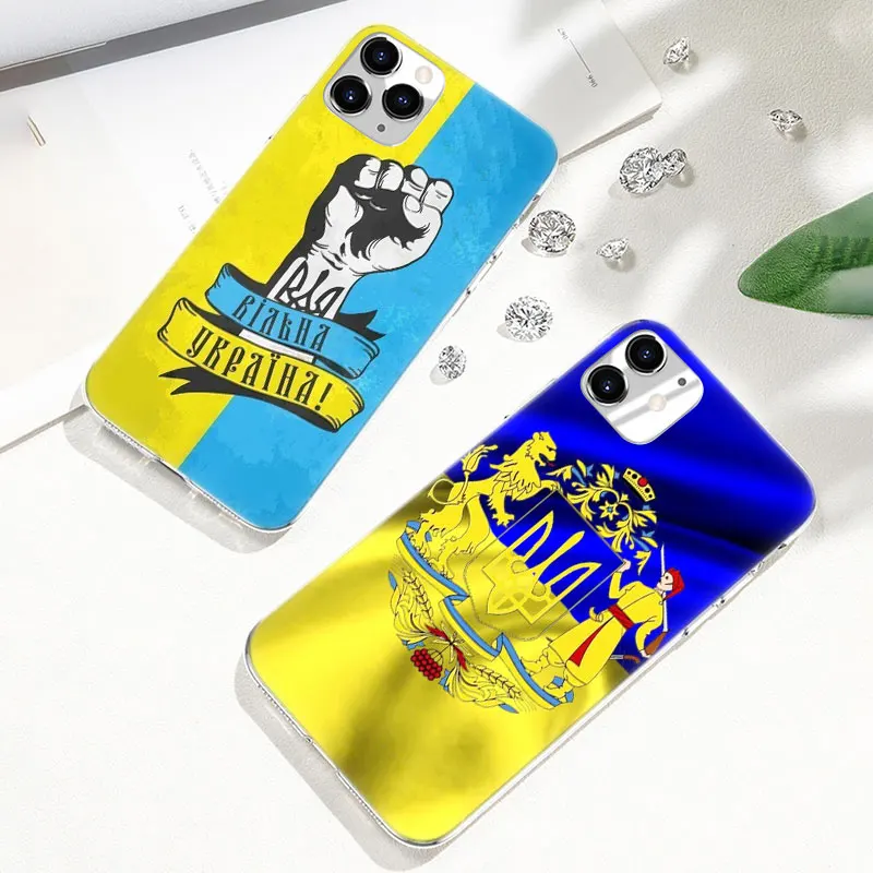 Горячий флаг Украины Мягкий силиконовый прозрачный чехол для Apple iPhone 11 Pro XS Max X XR 6