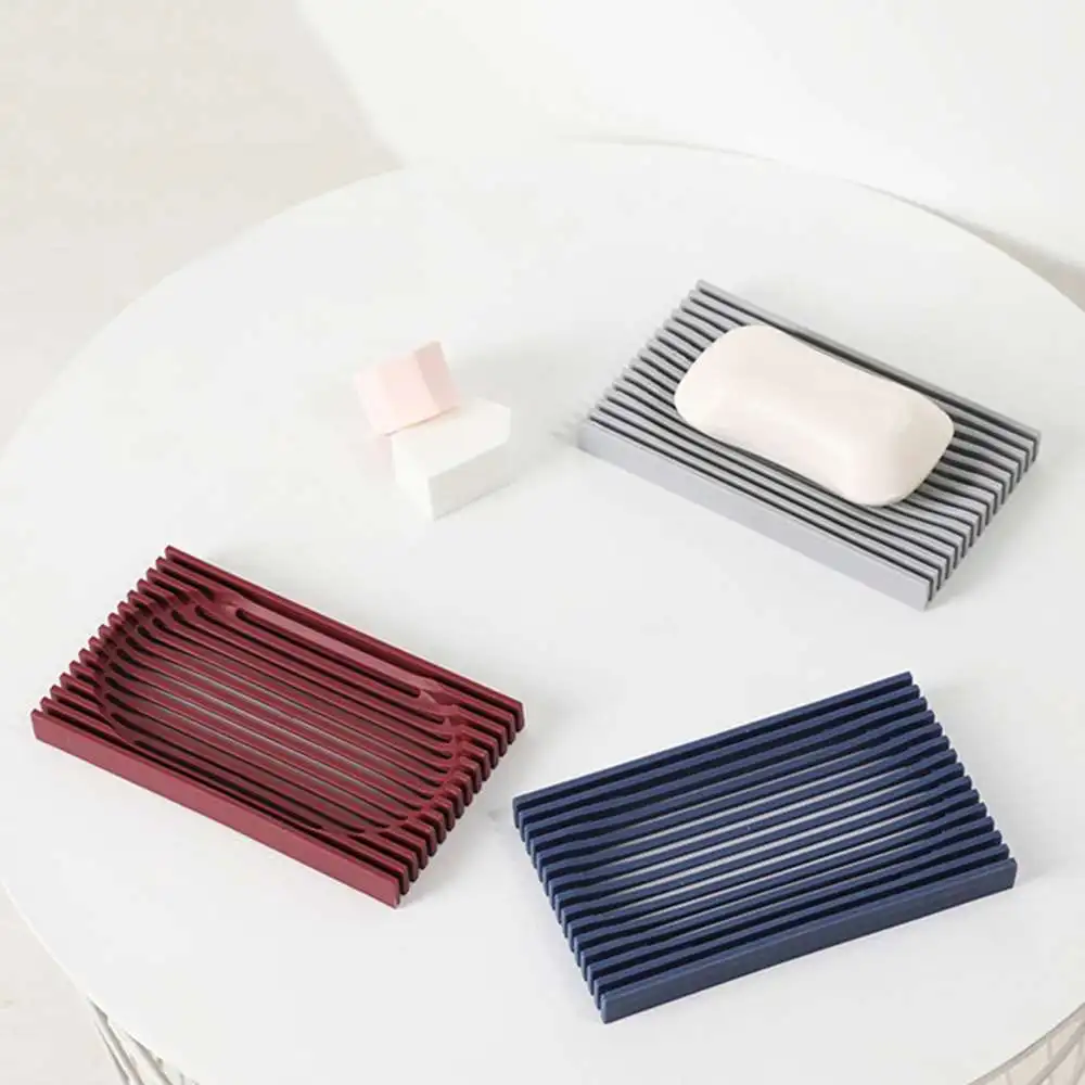 

Anti-skidding Home Improvement Silicone Flexible Bathroom Fixtures Bathroom Hardware Tray Soapbox Soap Dishes Plate Holder