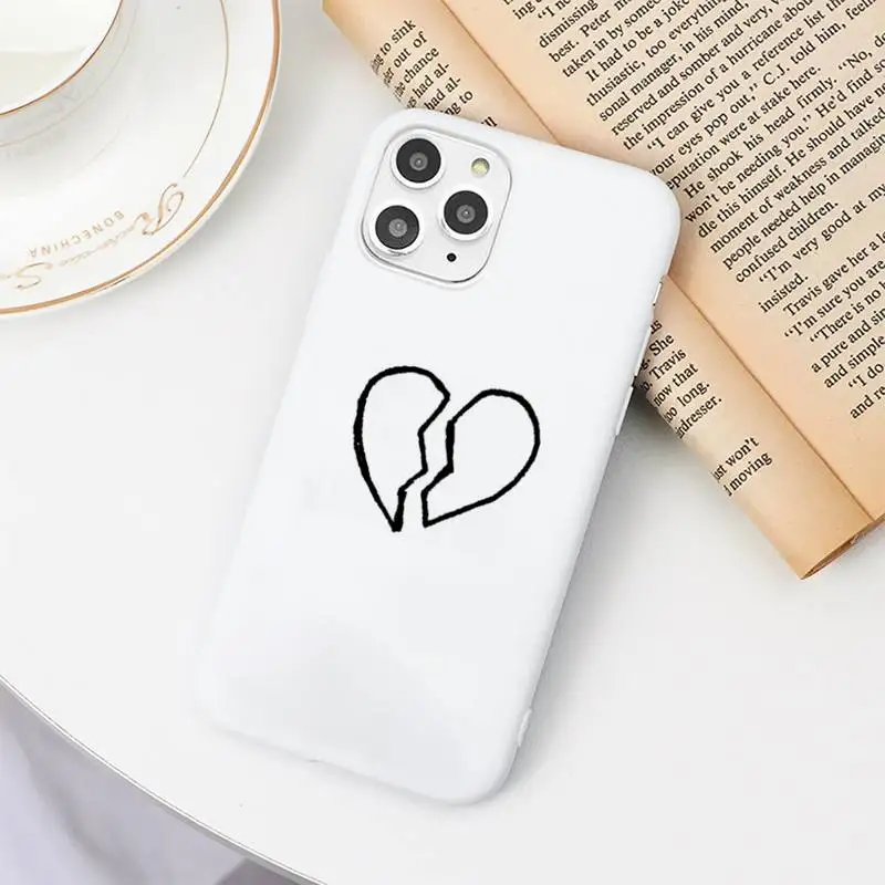 

Black simple lines love aesthetics Phone Case Candy Color for iPhone 11 12 mini pro XS MAX 8 7 6 6S Plus X SE 2020 XR