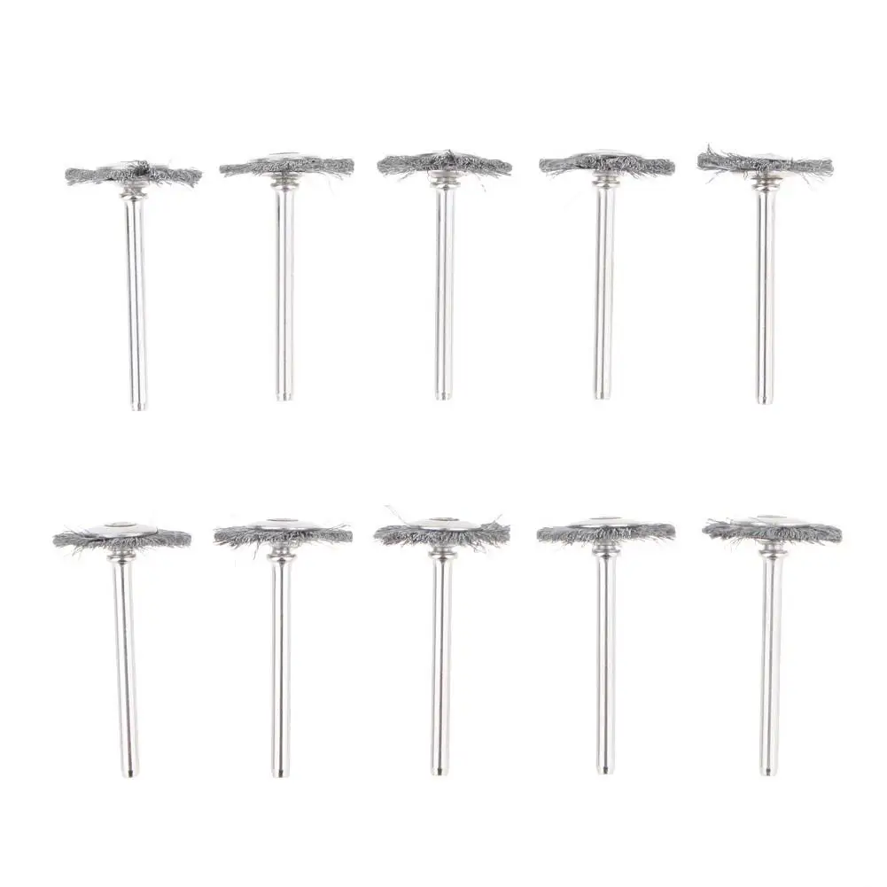 10 шт. 22 мм Платиновое лезвие Проволочная круглая щетка из нержавеющей стали