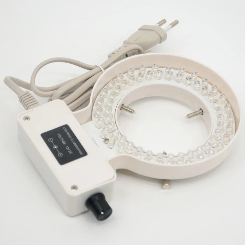 

FYSCOPE 70mm Inner Diameter White Ring Light 64pcs Bulbs Lamp with Adapter for Stereo Zoom Microscope