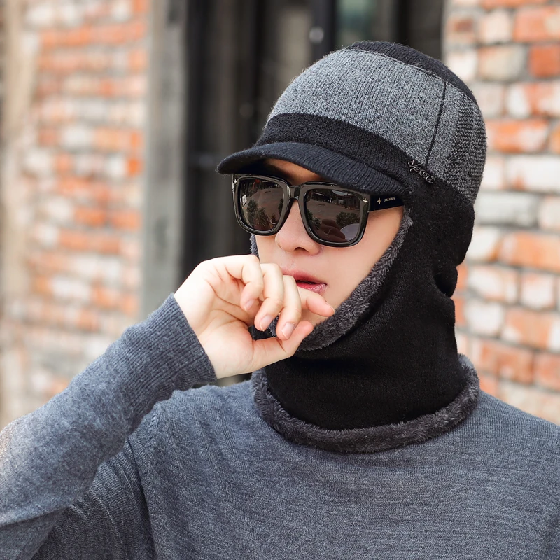 COKK вязаная шапка шарф Зимний Skullies Beanies Зимние шапки для мужчин и женщин ветрозащитные теплые бархатные утолщенные модные шапки стрейч шапки