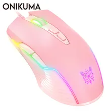 ONIKUMA CW905 6400 DPI Wired Gaming Mouse USB Game Mice 7 Buttons Design Breathing LED Colors for Laptop PC Gamer