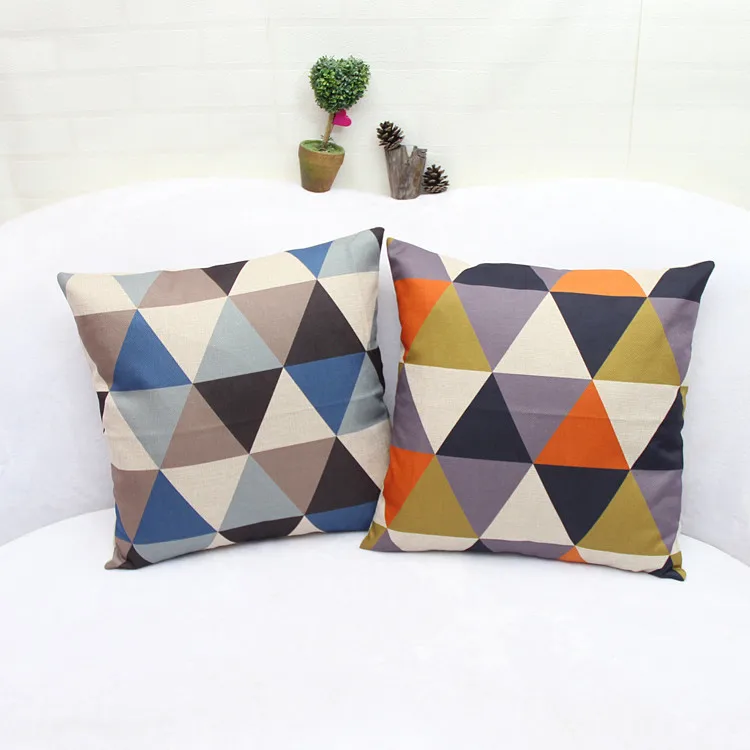 Abstract geometric Modern Norse sample Room sofa cushion cover breathable synthetic flax hugging pillowcase | Дом и сад
