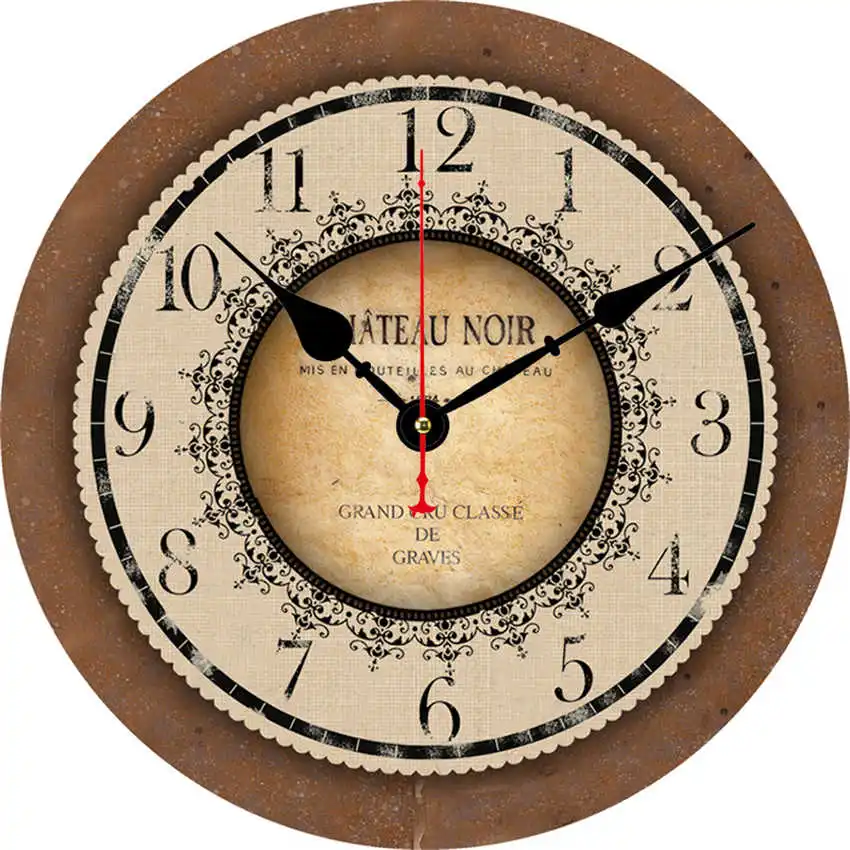 Настенные часы RIHE с кружевной короной деревянные картонные для дома кухни офиса