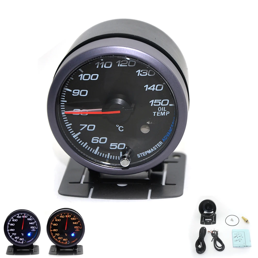 

Измеритель температуры масла, 2,5 дюйма, 60 мм, белый и оранжевый, двойной светодиодный дисплей с пиковым предупреждением