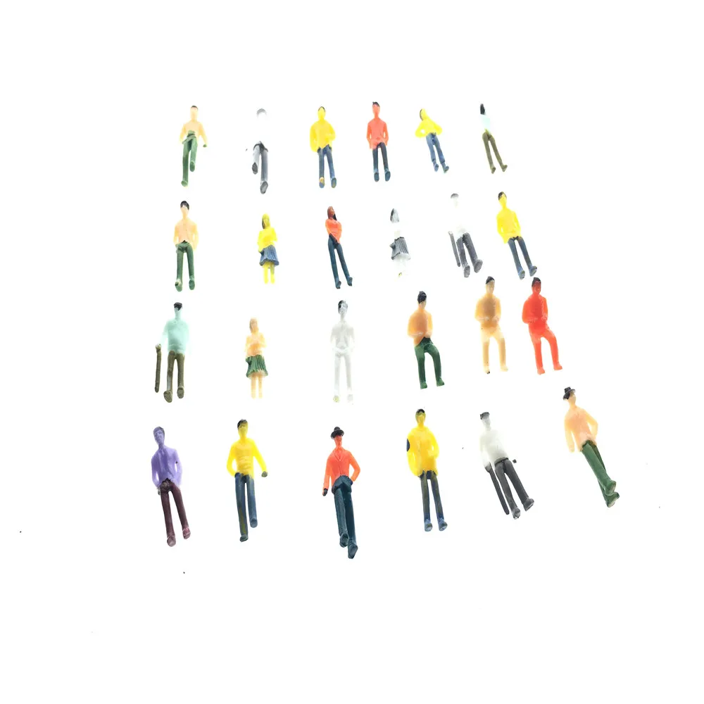 100 шт. масштабная модель цветная фигурка игрушки архитектура миниатюрные