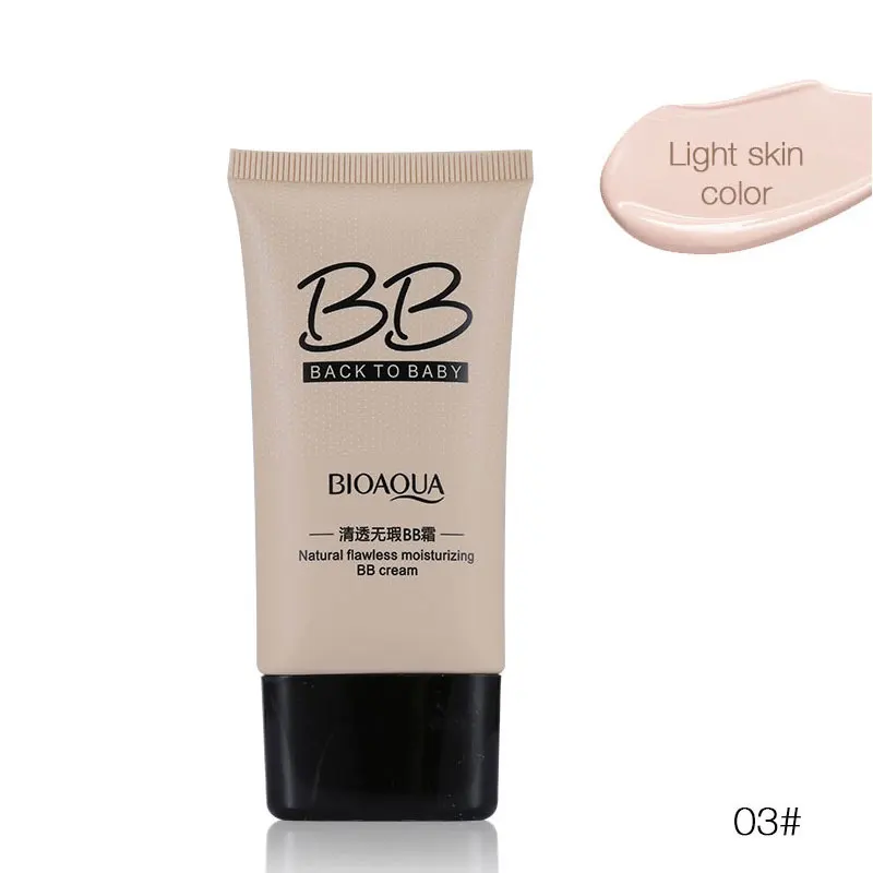 Бренд BIOAQUA, 3 цвета, натуральный BB крем для макияжа, отбеливающий консилер, контроль жирности, жидкая, телесная косметика/основа Увлажняющая Косметика 40 г - Цвет: Light skin