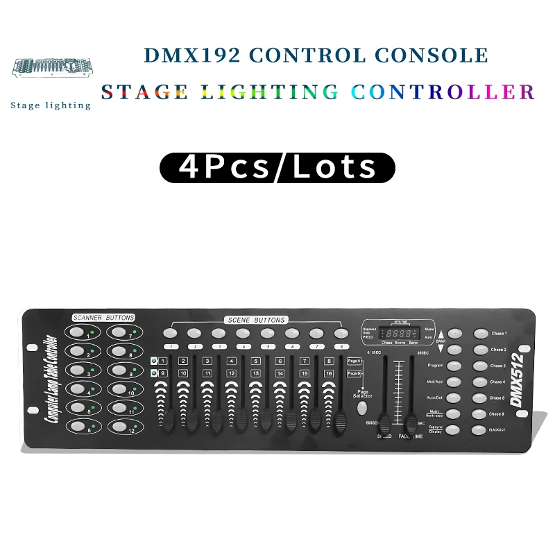

4pcs/lots International standard DMX 192 controller controller moving head beam light console DJ 512 dmx controller equipment