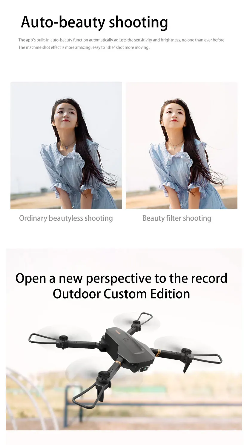 

Mini Drone 4k HD wide-angle 1080P WiFi Dual Camera Visual Positioning FPV Drone Height Maintenance RC Quadcopter And Kids Toy