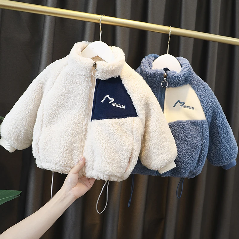 

Winter Coat Jacket For Girls Boys Thick Cotton Padded Clothes Winter 1-5Y Plush Warm Children Toddler Girls Jacket Clothes