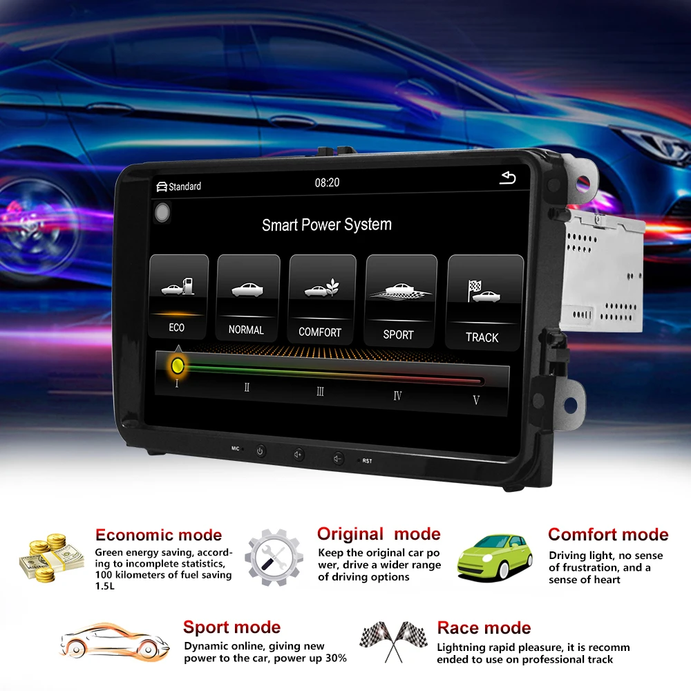 Автомобильный мультимедийный плеер DVD Android8.1 для Volkswagen/Golf/Polo/Tiguan/Passat/JCC/SEAT/leon/Skoda/EOS " 2G/32G радио gps