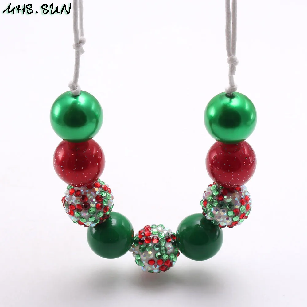 MHS. SUN рождественское стильное детское ожерелье с бусинами из жевательной резинки
