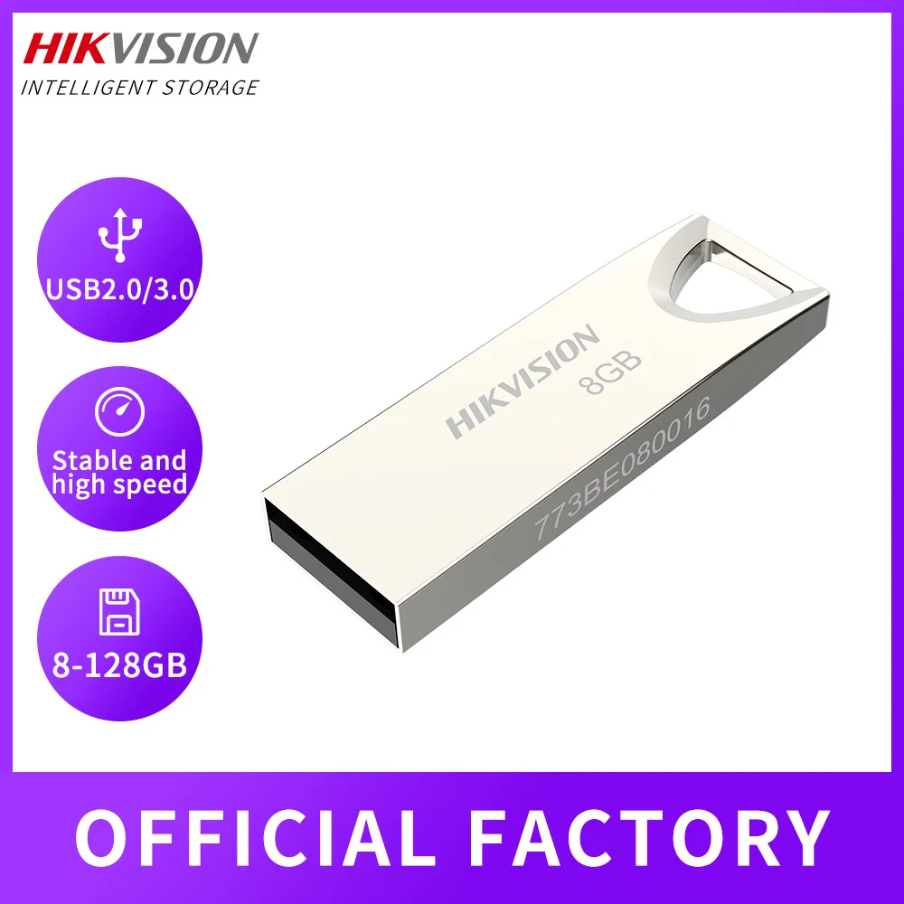 

HIKVISION USB flash drive USB2.0 8GB 16GB 32GB 64GB pen drive флешка silver disk high speed memory USB stick New