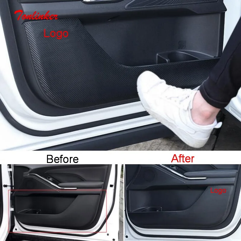 

Tonlinker Interior Door Anti-Dirty Pad Cover Sticker For GWM HAVAL H6 2021 Car Styling 1/4 PCS PU Leather Cover Stickers