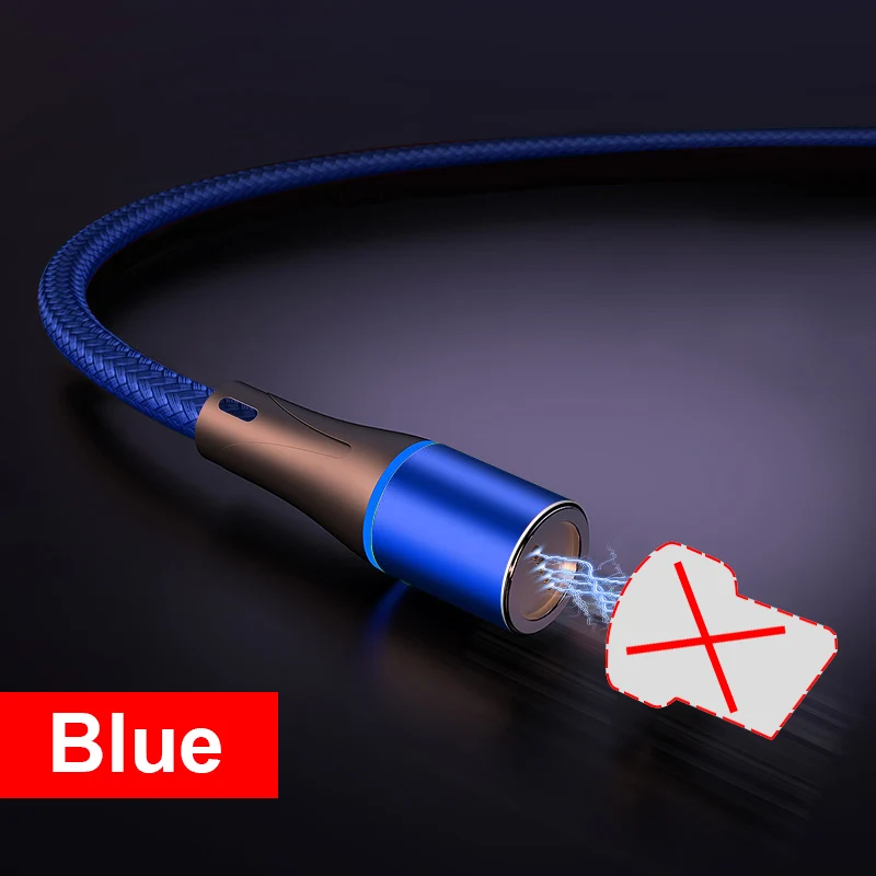 Only Cable Blue Olaf светодиодный магнитный USB кабель для samsung s9 Xiaomi для iPhone XS X Магнитный штекер и usb type-C кабель и Micro USB кабель для быстрой зарядки - Цвет: Only Cable Blue