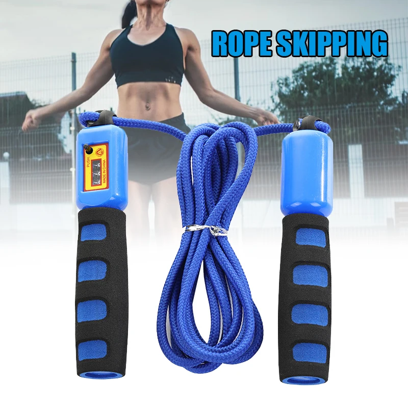 

Jump Rope with Counter Adjustable Skipping Rope Anti Winding Wear Resistant Workout for Indoor and Outdoor Exercise LDF668