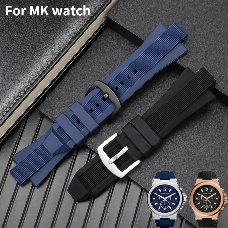 

Silicone watch strap for MK MK9020 MK8152 MK9019 MK8295 MK8492 29*12mm Convex rubber watch strap