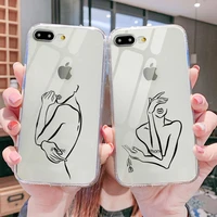 for apple iphone 7 8 plus 4 4s 5 5s se2016 5c 6 6s customized stick figure simplicity silicone mobile phone cover case