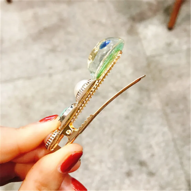 1Pc Olive Branch Leaves Pearl Metal Hair Clip Hairband Comb Bobby Pin Barrette Hairpin Headdress Accessories Beauty Styling #001 | Красота и