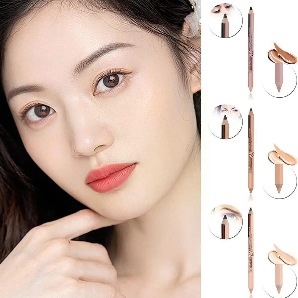 

Professional Multifunction Eyeliner Concealer 2 In Cosmetic Long-lasting 1 Eye Beauty Waterproof Natural D3N8