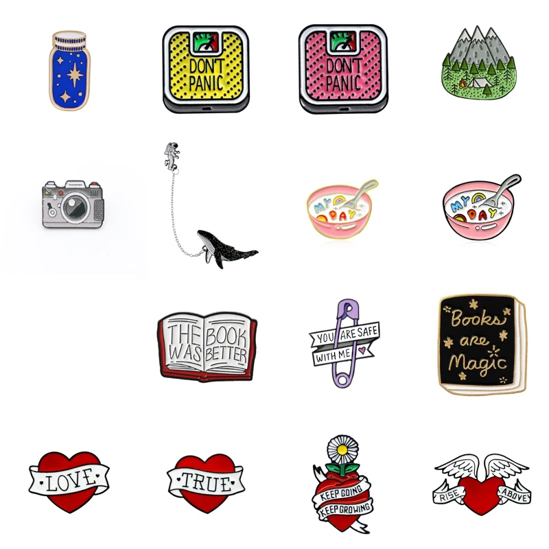 2019 мультяшная эмалированная брошь коллекция камер волшебная книга для чтения