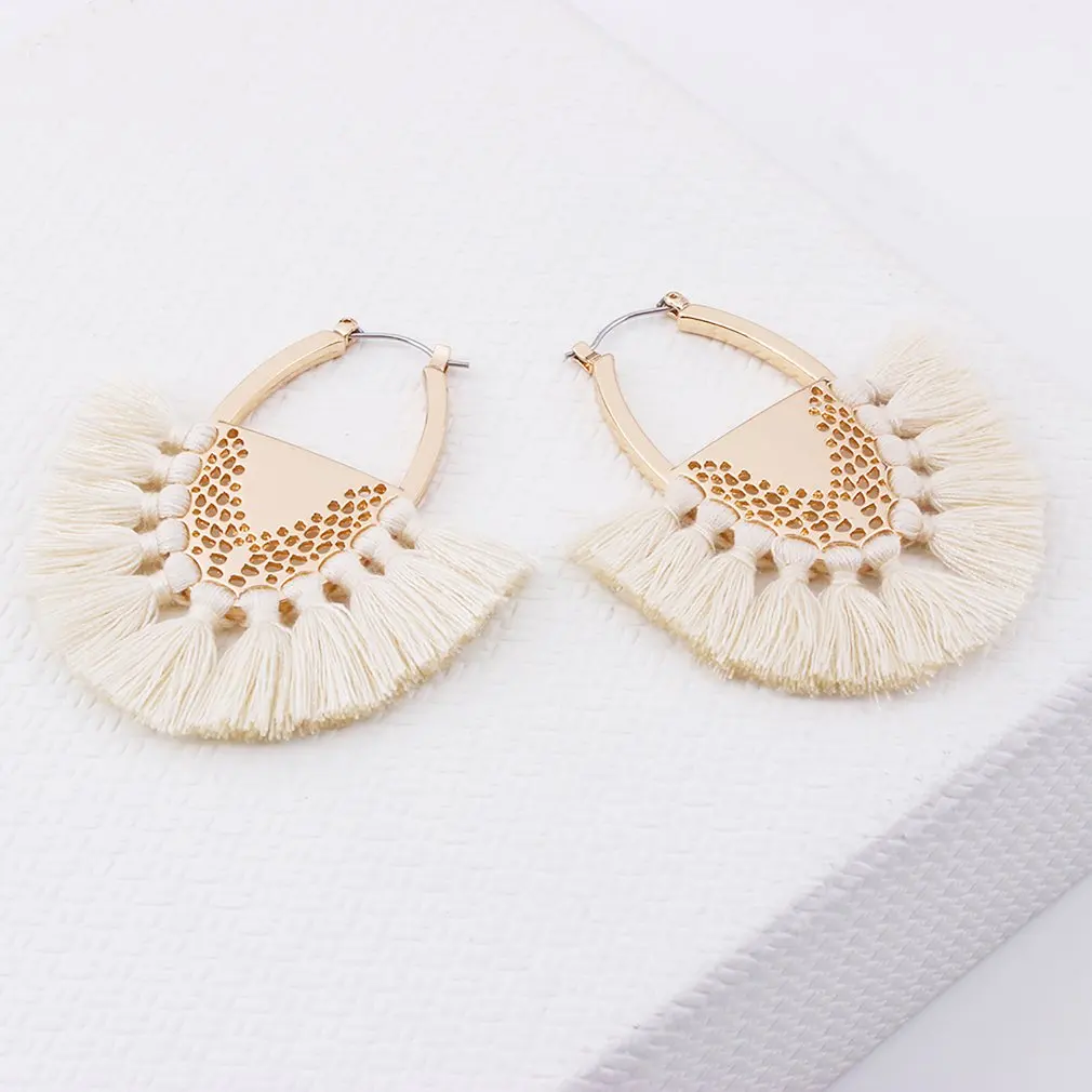 Модные серьги с кисточками в богемном стиле сплав висячие женская мода ювелирные