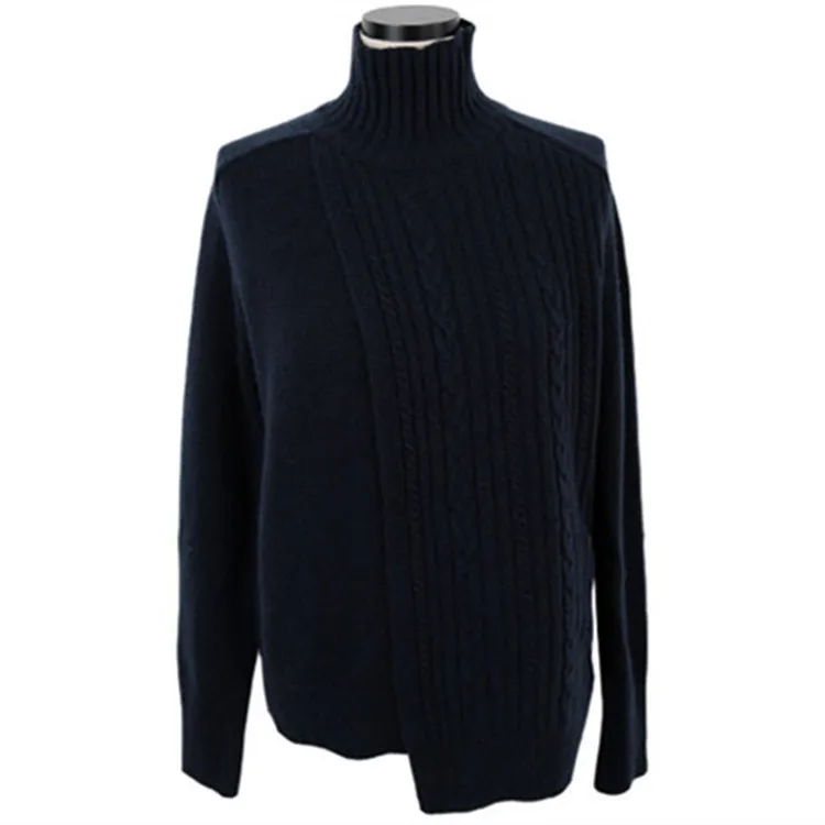 

and American high-end cashmere sweater women's irregular sweater twist loose thickening lazy bottoming sweater trend