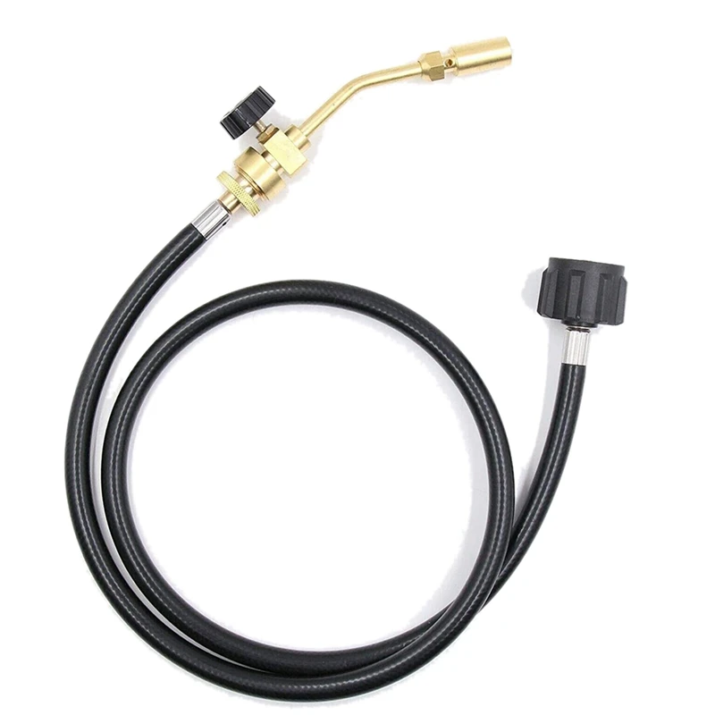 

Propane Torch Kit,Brass LargePencil Flame Gas Welding Torch Head Nozzle with Propane Adapter Hose Connects for Soldering