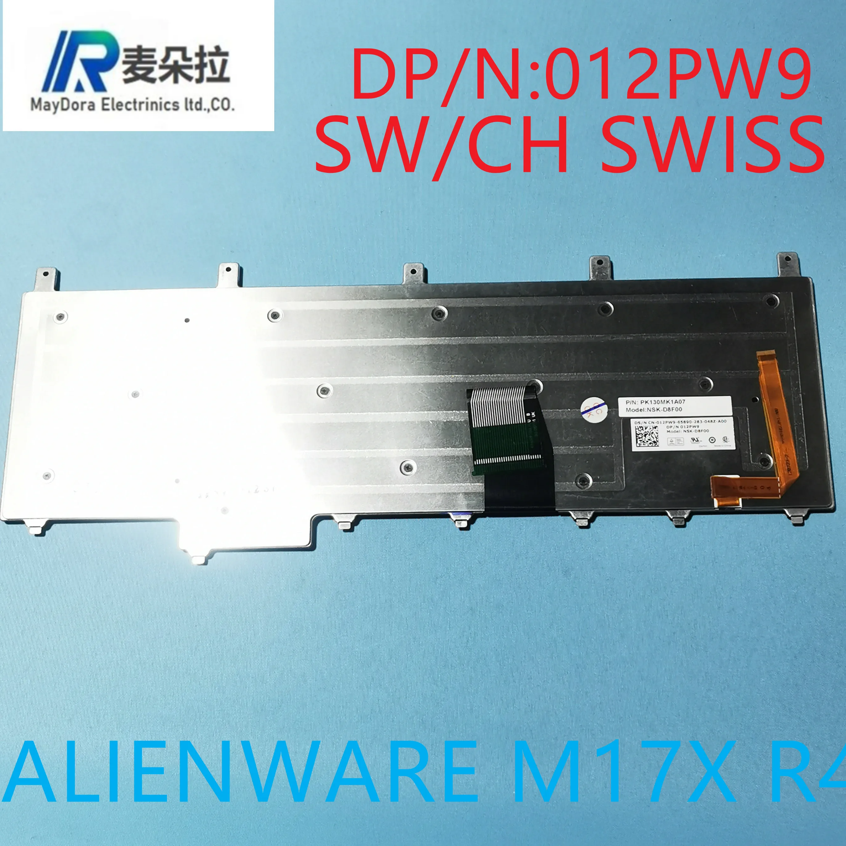 Клавиатура SW/CH RGB для ноутбука DELL ALIENWARE M17X R4 M18X R2 с зеленой лентой 012PW9 | Компьютеры и