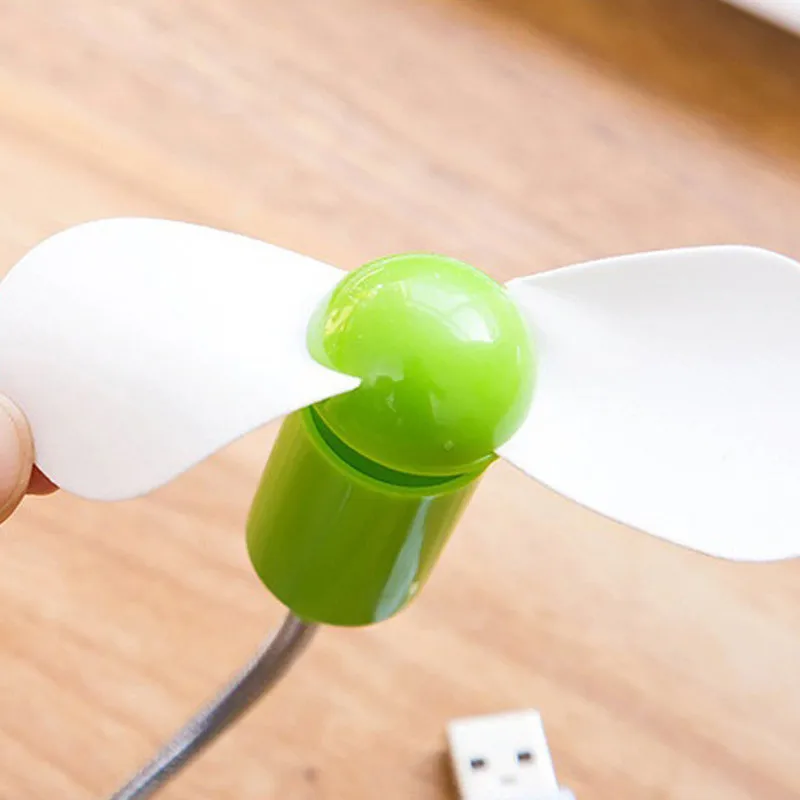 Мини вентилятор USB для ноутбука настольный охлаждающий кулер пластик легко