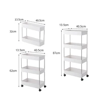 234 tier slim storage cart mobile shelving unit organizer slide out storage rolling utility cart rack for kitchen bathroom