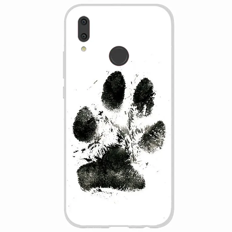 TPU Back Cover For Huawei Y3 Y5 Y6 Y7 2017 II Pro Silicone Soft Dog paw Phone Case Prime 2018 Y9 2019 |