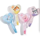 Расческа для подушек безопасности с мультипликационным принтом, 1 шт., Антистатическая расческа в форме милого сердца, Детская расческа для волос