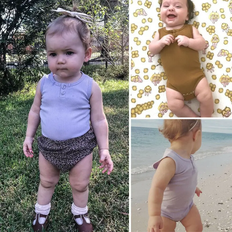 Летнее однотонное Шифоновое без рукавов с лямкой на шее комбинезон детская