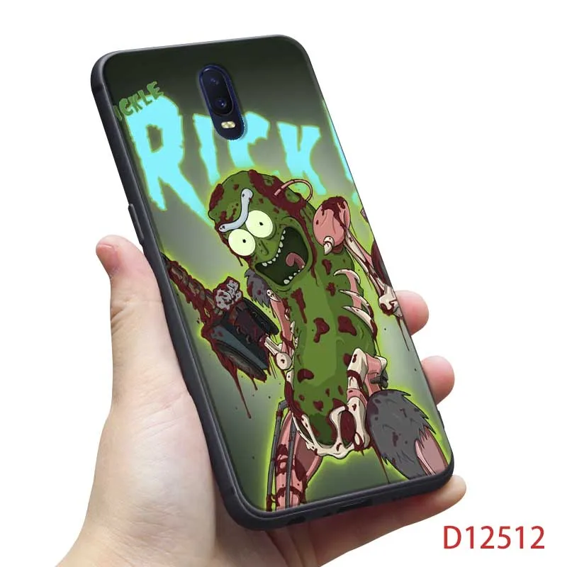 Для oneplus one plus 7 pro 7t pro 7 6 6t 5t Мягкий силиконовый чехол для телефона Забавный мультфильм Рик и Морти аниме - Цвет: D12512