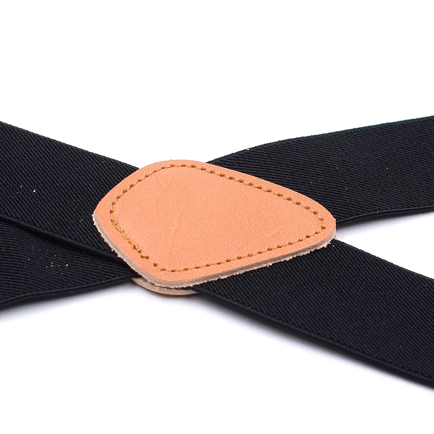 Черные подтяжки для мужчин кожаные подстриженные пуговицы регулируемые