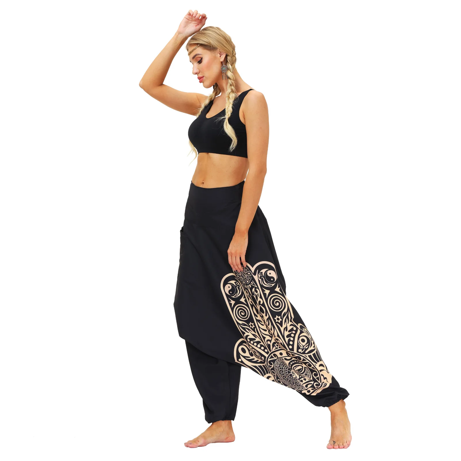 

Vibe Style Women Printing Pants Casual Harajuku Loose Harem Pants High Waist Hip-Hop Bloomers Trousers Streetwear Female Mujer