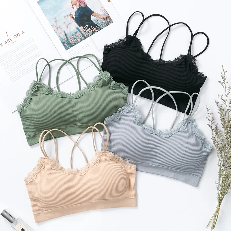 seamless wireless push up ladies soft comfort the back cross health breathable thin cup sexy fashion sleep sports bra | Женская одежда