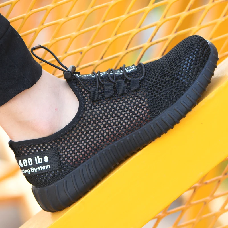 Летняя защитная обувь дышащие рабочие туфли кроссовки мужская неразрушаемая